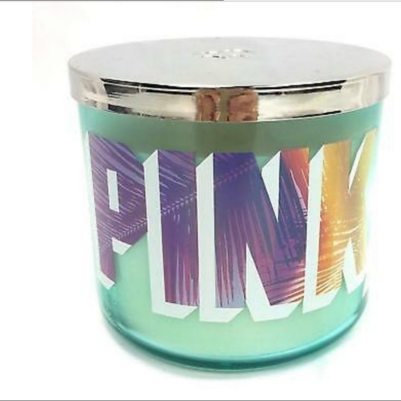 PINK VS htf Pink, Yeah large 3-wick candle NWT - Picture 2 of 7